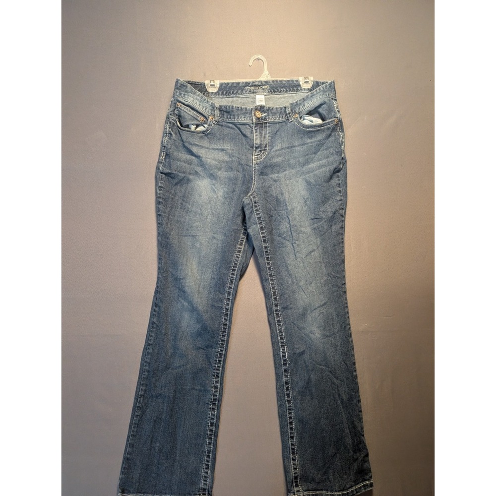 Maurices Jeans Womens 16R Blue Denim Bootcut Stretch Lot of 2 Pairs